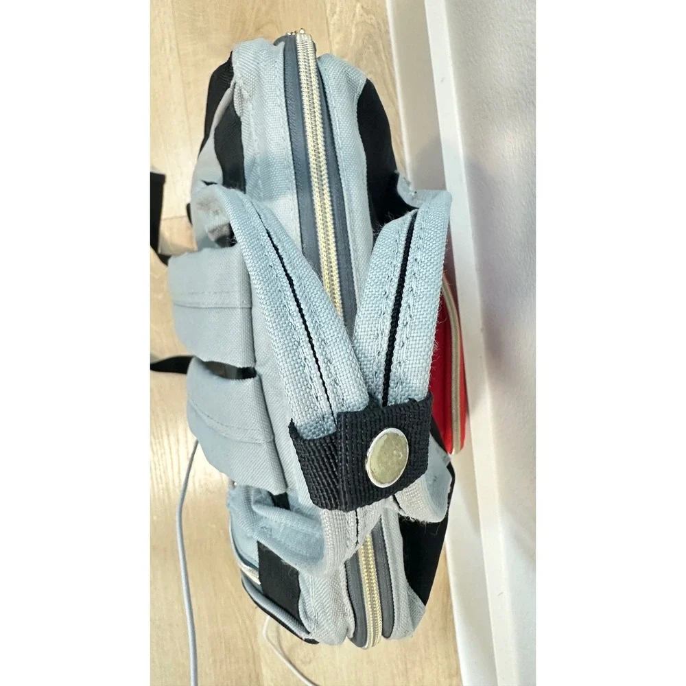 Land Diaper Bag Backpack Women OS‎ Black Red Grey Canvas Chic Mom Travel Utility